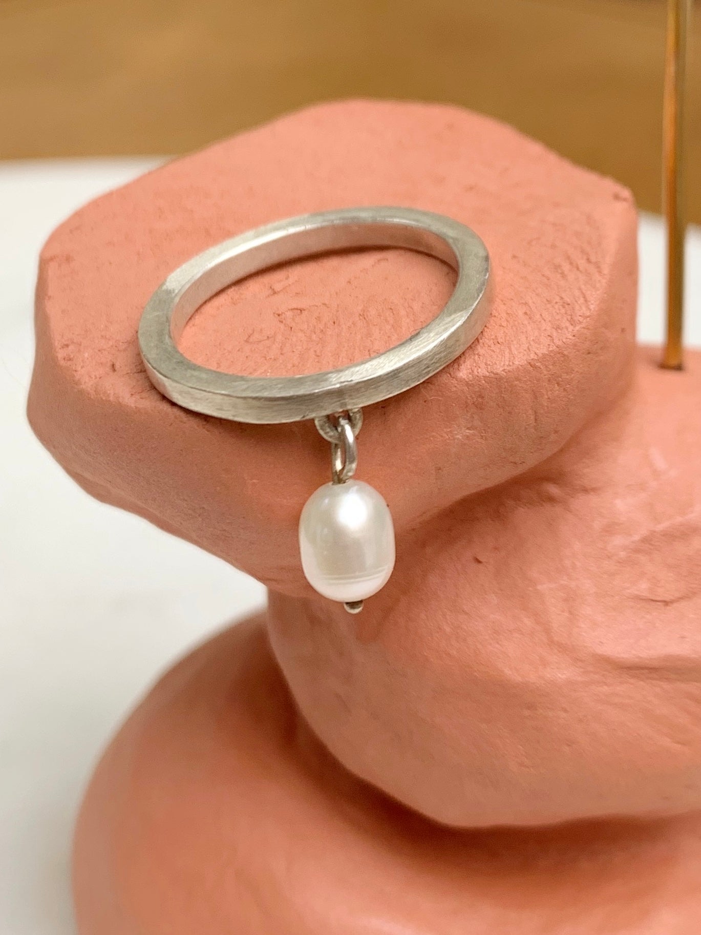 Ring with a pearl