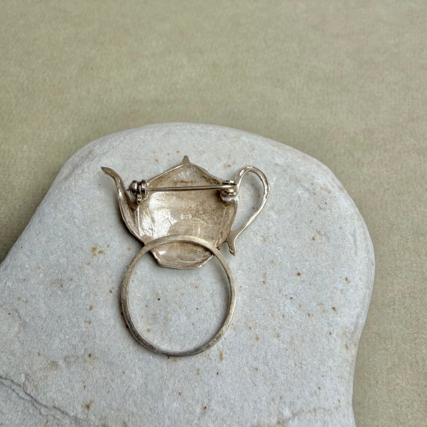 Tea Pot Eyeglasses Holder Brooch